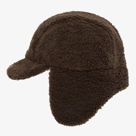 FLUFFY EARMUFF CAMP CAP COFFEE BROWN NE3CS57C