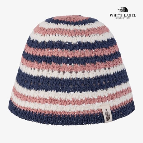 W CROCHET BUCKET HAT GRAYISH PINK NE3HR03K