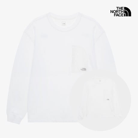 M'S DOMEY L/S R/TEE WHITE NT7TR04B