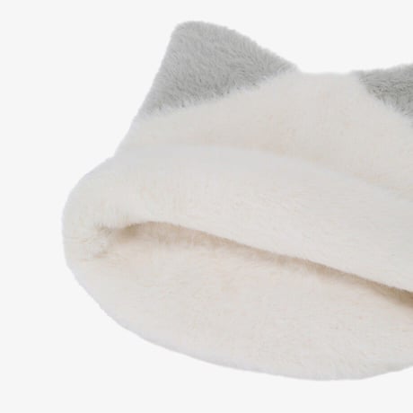 K'S MELLY FUR BEANIE IVORY NE3BS52U