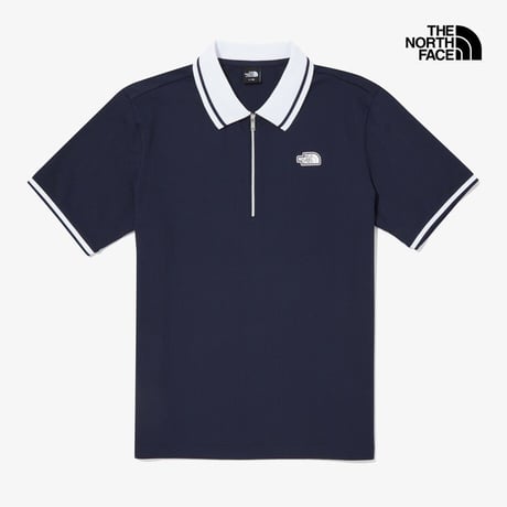 M'S ICE FIELD S/S ZIP UP POLO NAVY NT7PQ07A