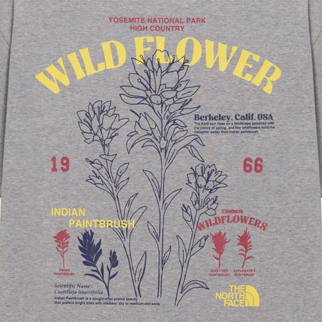 FLORAL S/S R/TEE MELANGE GREY NT7UR08L