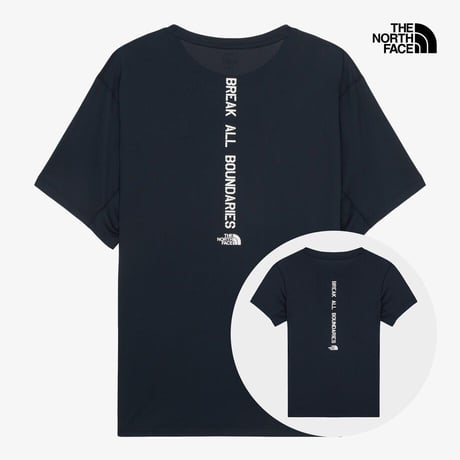 TNF RUN S/S R/TEE NAVY NT7UR19B
