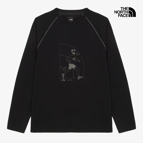 M'S SALIO L/S R/TEE BLACK NT7TR51A