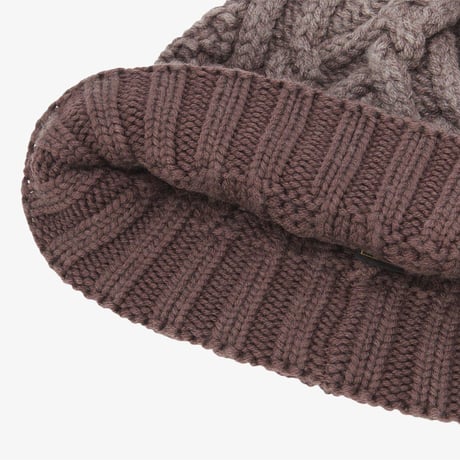 OBLIQUE CABLE BEANIE BROWN NE3BS86B