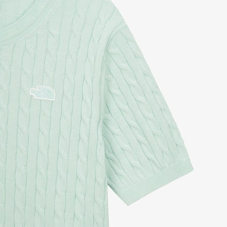 W'S CABLE S/S SWEATER MINT NT7AS31C