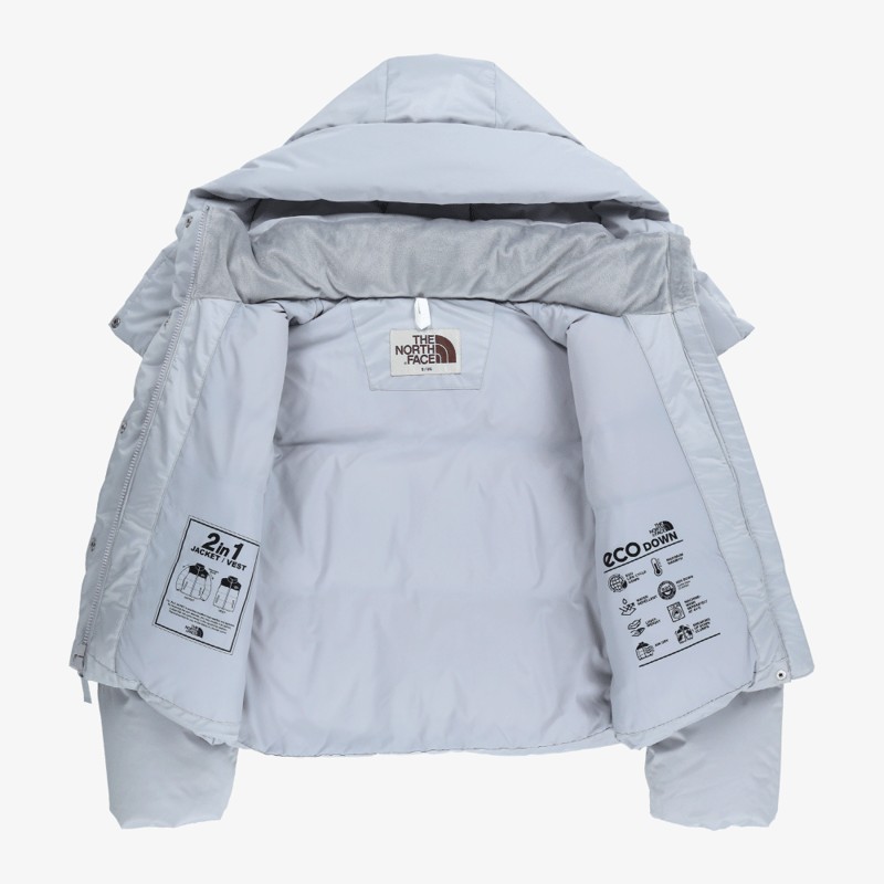 W'S NOVELTY NUPTSE DT JACKET (RDS) ICE GREY NJ1