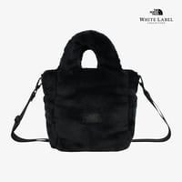 PLUMPY TOTE BAG MINI FUR REAL BLACK NN2PR69
