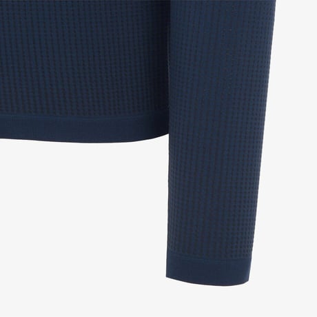 M'S AIRWEAVE L/S ZIP TEE NAVY NT7LR04B