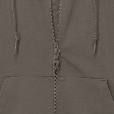 ESSENTIAL HOOD ZIP UP BEIGE BROWN NJ5JR02L
