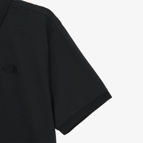 M'S WAFFLE S/S POLO BLACK NT7PS13A