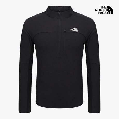 【SUMMIT SERIES】EIGER L/S ZIP TEE BLACK NT7LS00A