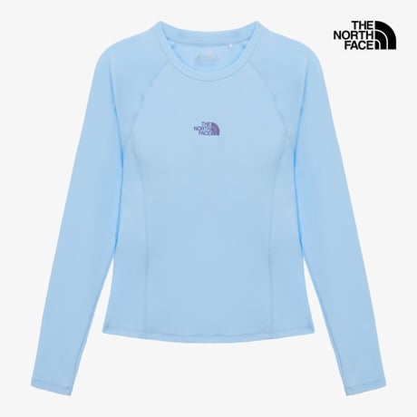 W'S ESSENTIAL L/S RASHGUARD PASTEL BLUE NT7TS31B