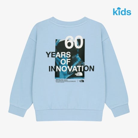 K'S TNF 60TH ANNIVERSARY SWEATSHIRTS MILKY BLUE NM5MS58T