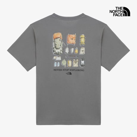 M'S CAMP VIBE S/S R/TEE GRAY NT7UR07D
