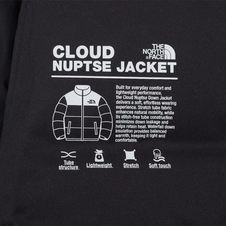 M'S CLOUD NUPTSE DOWN JACKET BLACK NJ1DS71A