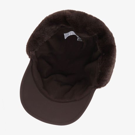 PUFFY FLEECE EARMUFF CAP BROWN NE3CS52L