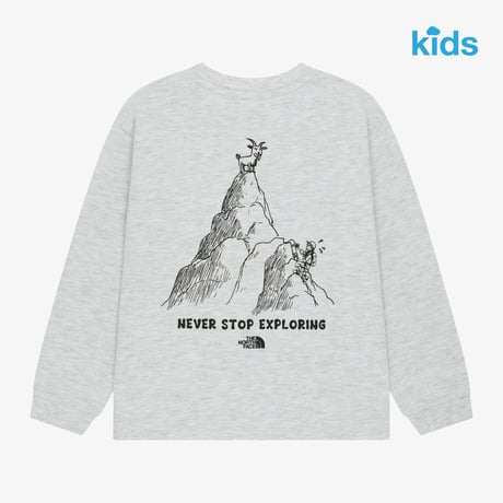 K'S DAYCLIMB L/S R/TEE HEATHER GRAY NT7TS53S