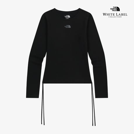 W'S SHIRRING L/S R/TEE BLACK NT7TR80L