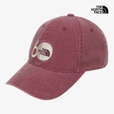 TNF 60TH ANNIVERSARY COTTON CAP DARK RED NE3CS65C