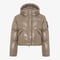 W\'S GLOSSY ELBERON RDS DOWN JACKET BEIGE BROWN NJ1DQ81M