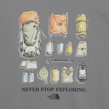 M'S CAMP VIBE S/S R/TEE GRAY NT7UR07D