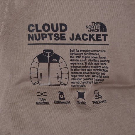 M'S CLOUD NUPTSE DOWN JACKET DARK BEIGE NJ1DS71B