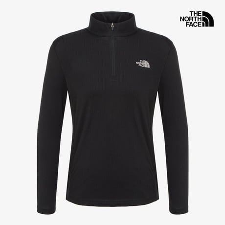 W'S BISTI L/S ZIP TEE BLACK NT7LR32A