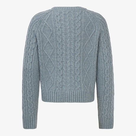 W'S LUOTO WOOL CARDIGAN BLUE GRAY NJ5SR88C