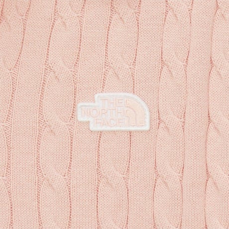W'S CABLE S/S POLO SWEATER SOFT PINK NT7AS30C