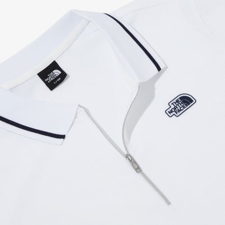 M'S ICE FIELD S/S ZIP UP POLO WHITE NT7PQ07B
