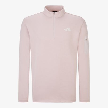 BASODINO L/S ZIP TEE PALE PINK NT7LQ53E