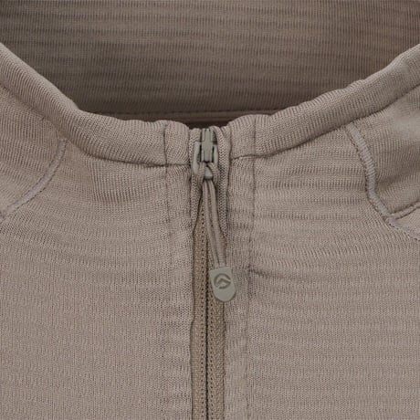W'S SUMMIT HAYES L/S ZIP TEE DARK BEIGE NT7LS99A