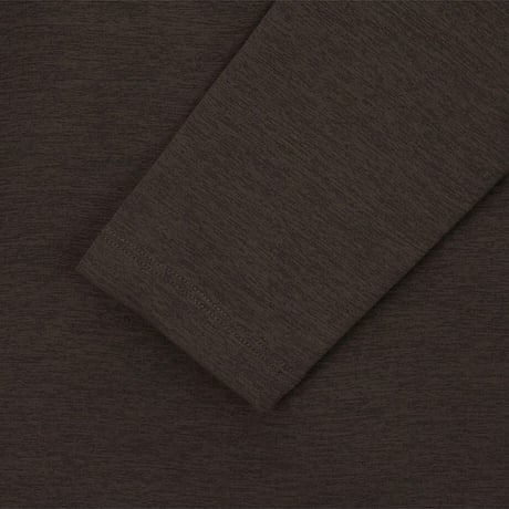 W'S COZY FLEX L/S POLO BLACK COFFEE NT7QS81A