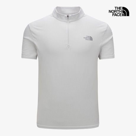 M'S AIRWAVE S/S ZIP TEE LIGHT GRAY NT7KS13B