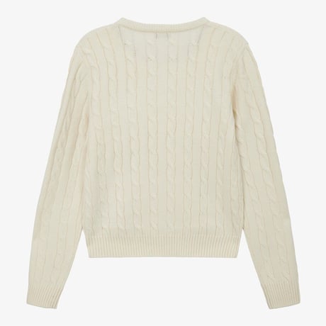 W'S CABLE SWEATER VANILLA NT7AS82A