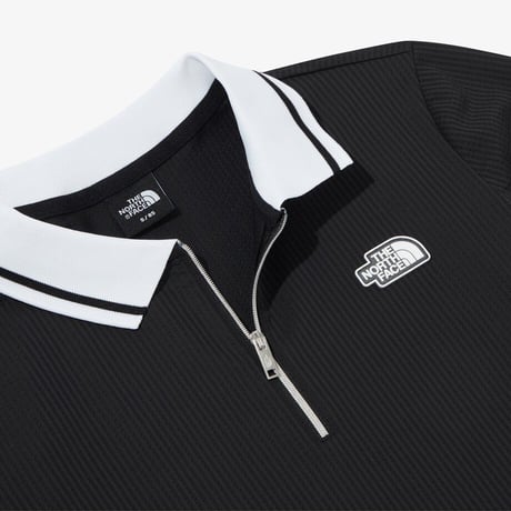 W'S ICE FIELD S/S ZIP UP POLO BLACK NT7PQ37A