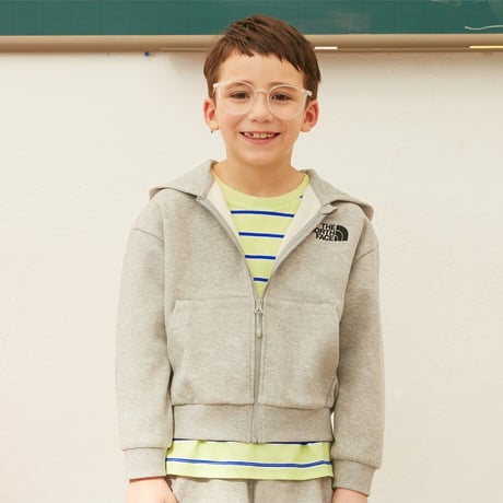 K'S SCHOOLDAY ZIP UP MELANGE GREY NJ5JR02S