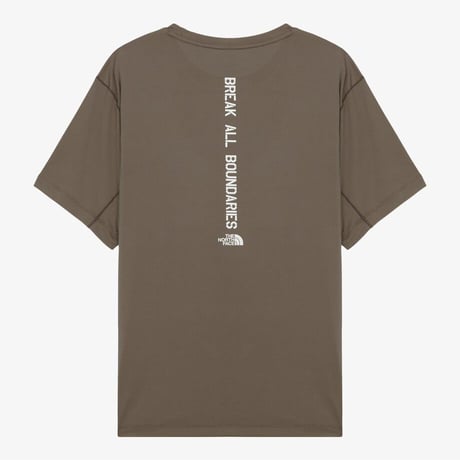 TNF RUN S/S R/TEE BEIGE BROWN NT7UR19D