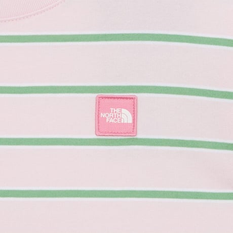 K'S GLEN STRIPE L/S R/TEE PASTEL PINK NT7TR04V