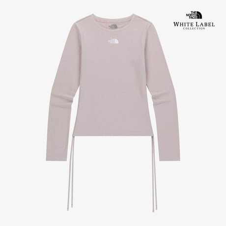 W'S SHIRRING L/S R/TEE GRAYISH LILAC NT7TR80J