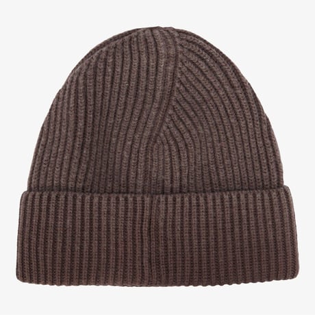 OBLIQUE RIB BEANIE BROWN NE3BS85B