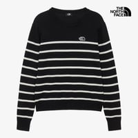 W'S BORGA STRIPE SWEATER BLACK NT7AR90A