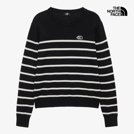 W'S BORGA STRIPE SWEATER BLACK NT7AR90A