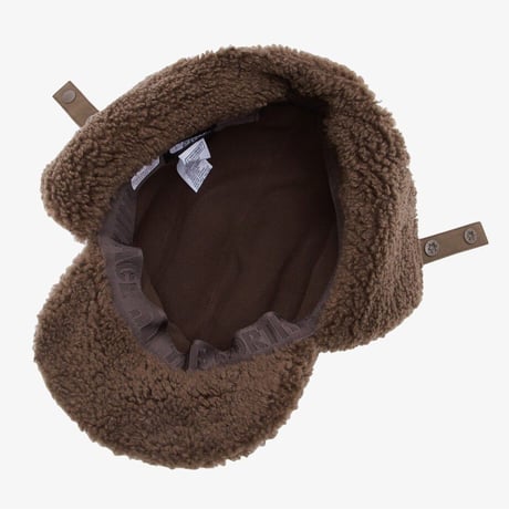 FLUFFY EARMUFF CAMP CAP COFFEE BROWN NE3CS57C