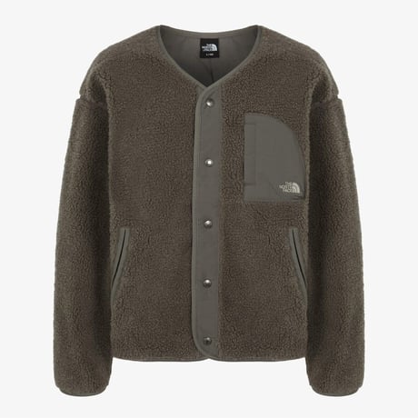 TEDDY FLEECE CARDIGAN DARK BEIGE NJ4FR57B