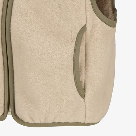 K'S CAMPOUT FLEECE VEST LIGHT BEIGE NV4FS51T