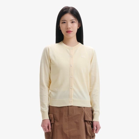 W'S HOLIDAY CARDIGAN LIGHT YELLOW NJ5SR31B