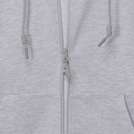 ESSENTIAL HOOD ZIP UP MELANGE GREY NJ5JR02K