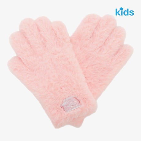K'S MELLY FUR GLOVES LIGHT PINK NJ3GR54S